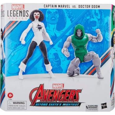 Set De Figuras Capitana Marvel Vs Doctor Doom Avengers Marvel Legends Articuladas 15 cms