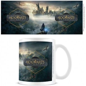 Taza Hogwarts Legacy Cartel Harry Potter Cerámica 325 mls