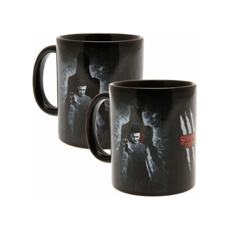 Taza Térmica Once Y Vecna Stranger Things Cerámica 315 ms