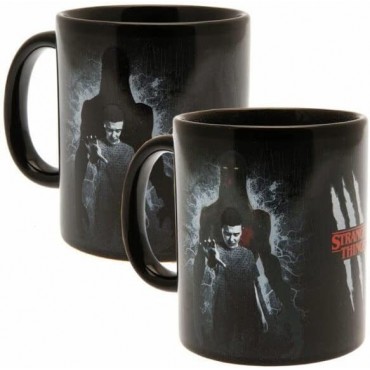 Taza Térmica Once Y Vecna Stranger Things Cerámica 315 ms