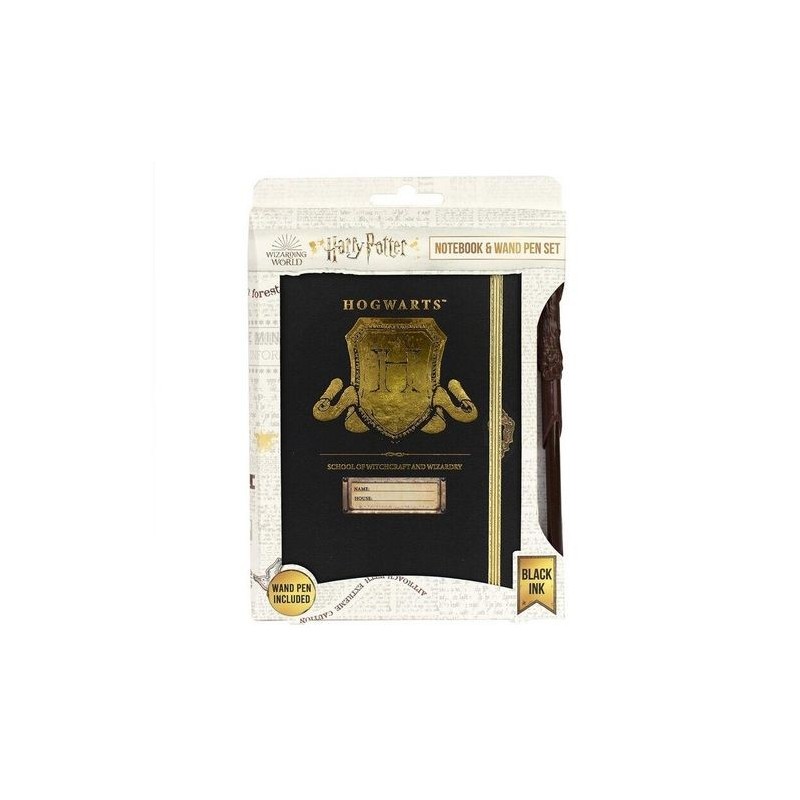 Set Cuaderno Hogwarts Y Bolígrafo Varita Mágica Harry Potter 