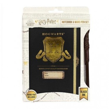 Set Cuaderno Hogwarts Y Bolígrafo Varita Mágica Harry Potter 