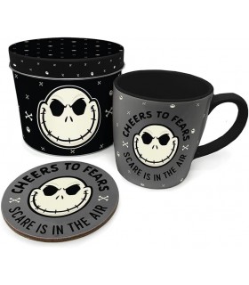 Set Lata Regalo Pesadilla Antes De Navidad Taza, Posavasos Y Lata 315 mls