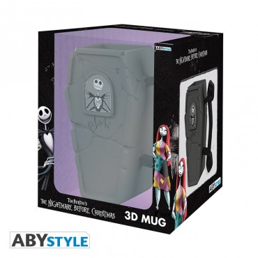 Taza 3D Ataúd Jack Skellington Pesadilla Antes De Navidad Nightmare Before Christmas Disney 350 mls