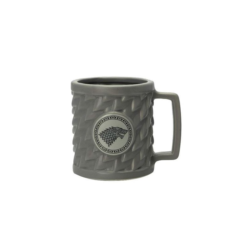 Taza 3D Pelo Lobo Stark Juego De Tronos Cerámica 500 mls