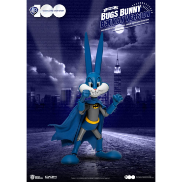 Figura Bugs Bunny Batman Version Dynamic 8ction Heroes 100 Aniversario Warner Bros Looney Tunes Articulada 24 cms