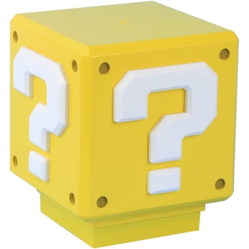 Lámpara Cubo Con Interrogación Con Sonido Super Mario Bros Nintendo 7,5 cms