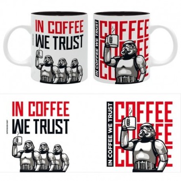 Taza In Coffee We trust Original Stormtrooper Star Wars Cerámica 320 mls