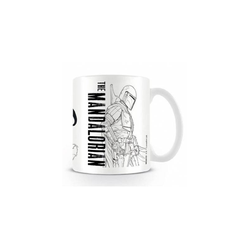 Taza The Mandalorian Star Wars Ilustración Cerámica 315 mls 