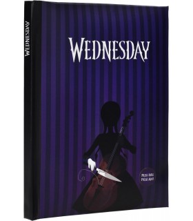 Libreta Wednesday Tocando El Cello Con Luz Wednesday