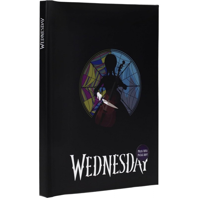 Libreta Rosetón Con Luz Wednesday 