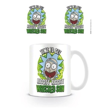 Taza Wrecked Son Rick Y Morty Cerámica 320 mls