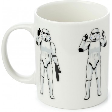 Taza Soldado Imperial Saludando Original Stormtrooper Star Wars Cerámica 300 mls
