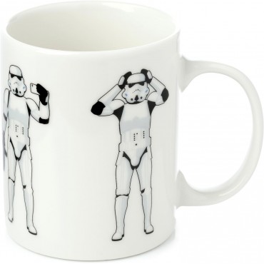 Taza Soldado Imperial Saludando Original Stormtrooper Star Wars Cerámica 300 mls