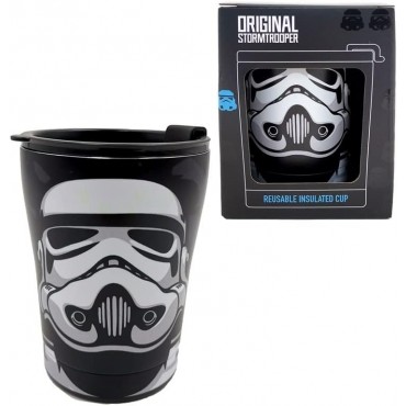 Taza Térmica Original Stormtrooper Star Wars Con Tapa Metálica 300 mls