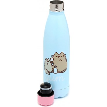Botella Térmica Gato Glotón Pusheen Metálica 500 mls