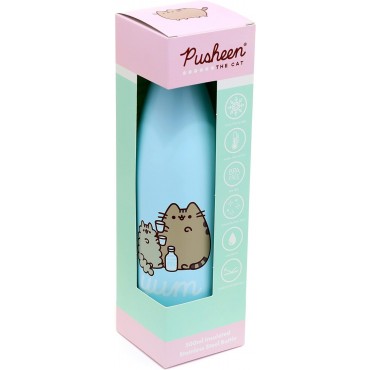 Botella Térmica Gato Glotón Pusheen Metálica 500 mls