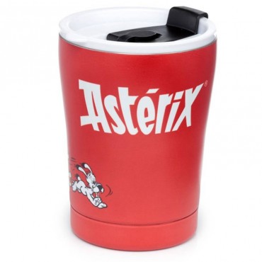Taza Térmica Astérix Y Obélix Con Tapa Metálica 300 mls