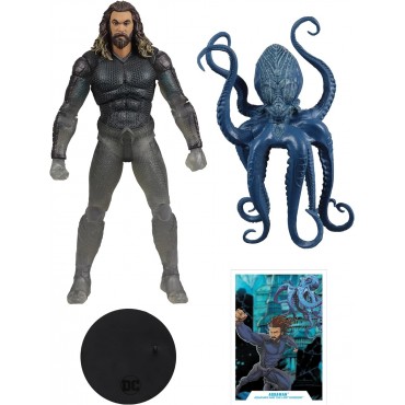 Figura Aquaman Stealth Suit Con Topo Aquaman Y El Reino Perdido Articulada 18 cms