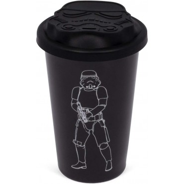 Vaso De Viaje Original Stormtrooper Star Wars Negra Cerámica 275 mls