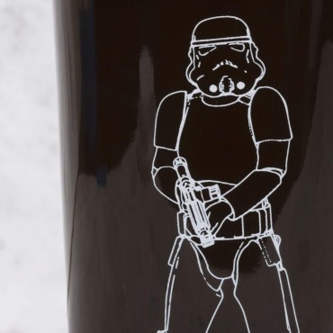 Vaso De Viaje Original Stormtrooper Star Wars Negra Cerámica 275 mls