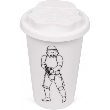 Vaso De Viaje Original Stormtrooper Star Wars Blanca Cerámica 275 mls