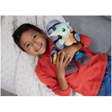 Peluche Clan De Dos The Mandalorian Con Grogu Con Sonido Star Wars 27 cms