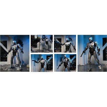 Figura Ultimate Robocop Battle Damaged Con Silla Articulada 18 cms