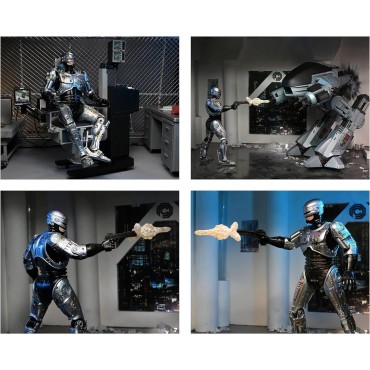 Figura Ultimate Robocop Battle Damaged Con Silla Articulada 18 cms