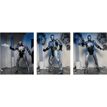 Figura Ultimate Robocop Battle Damaged Con Silla Articulada 18 cms