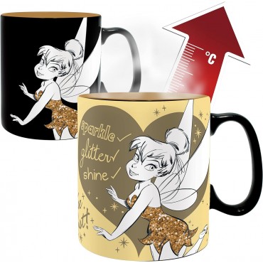 Taza Térmica Campanilla Keep On Sparkling Disney Cerámica 460 mls