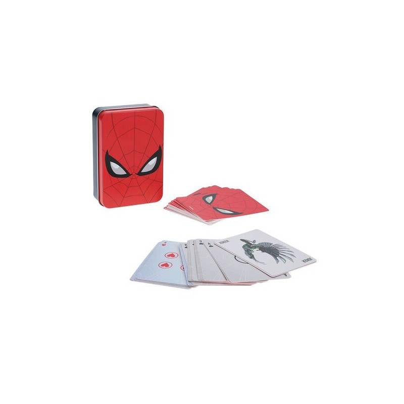 Baraja De Naipes Spider-Man Marvel Con Caja Metálica