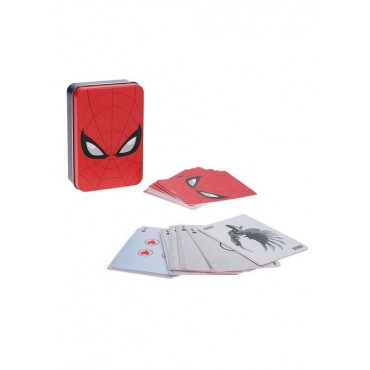 Baraja De Naipes Spider-Man Marvel Con Caja Metálica