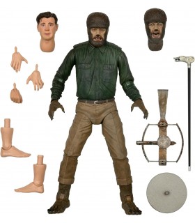 Figura Hombre Lobo Blanco y Negro Universal Monsters Articulada 18 cms