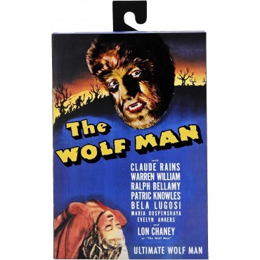 Figura Hombre Lobo Blanco y Negro Universal Monsters Articulada 18 cms