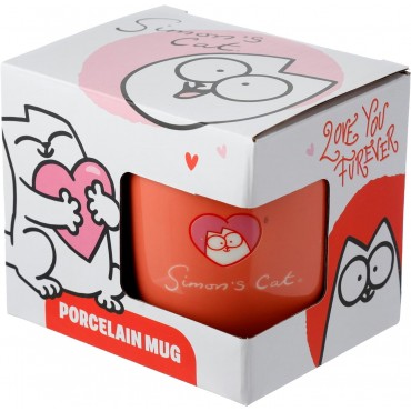 Taza Simon's Cat San Valentín Rosa 300 mls