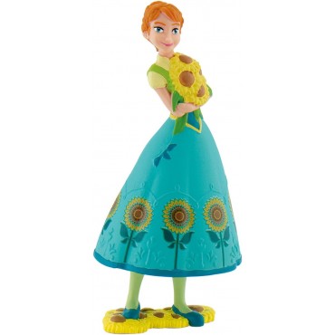 Figura Anna Con Flores Frozen Disney 10 cms