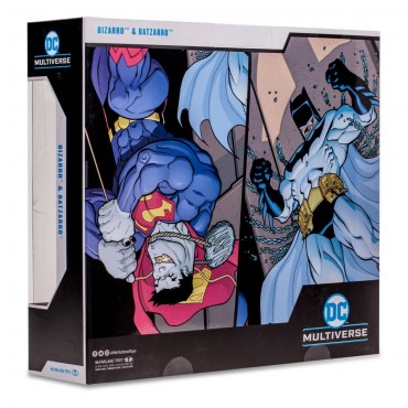 Set Figuras Bizarro Y Batzarro DC Multiverse Articuladas 18 cms