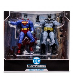 Set Figuras Bizarro Y Batzarro DC Multiverse Articuladas 18 cms