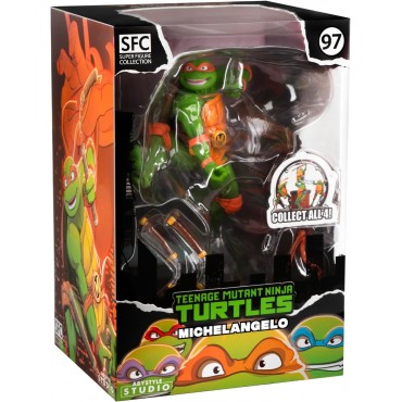 Figura Michelangelo Las Tortugas Ninja TMNT Estatua Diorama 16 cms