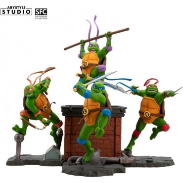 Figura Michelangelo Las Tortugas Ninja TMNT Estatua Diorama 16 cms