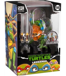 Figura Leonardo Las Tortugas Ninja TMNT Estatua Diorama 16 cms