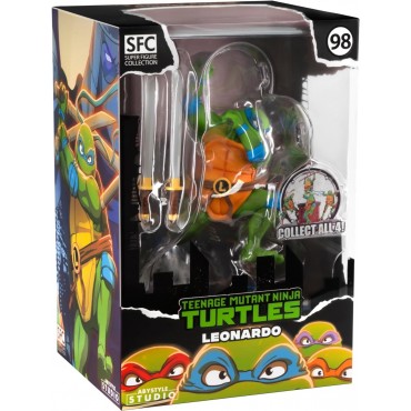 Figura Leonardo Las Tortugas Ninja TMNT Estatua Diorama 16 cms