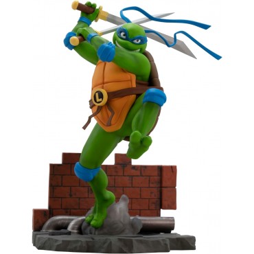 Figura Leonardo Las Tortugas Ninja TMNT Estatua Diorama 16 cms