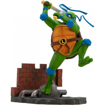 Figura Leonardo Las Tortugas Ninja TMNT Estatua Diorama 16 cms