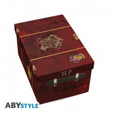 Caja Regalo Harry Potter Taza Cerámica 400 mls + Llavero Hogwarts + Pin Andén 9 3/4