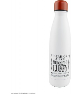 Botella Metálica Cartel Se Busca Monkey D. Luffy One Piece 500 mls