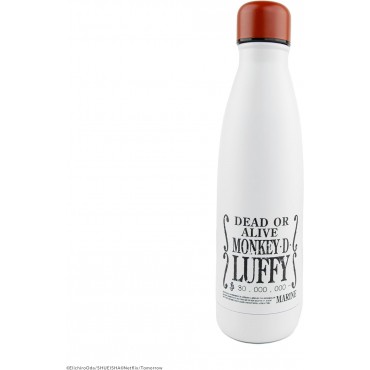 Botella Metálica Cartel Se Busca Monkey D. Luffy One Piece 500 mls