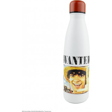 Botella Metálica Cartel Se Busca Monkey D. Luffy One Piece 500 mls
