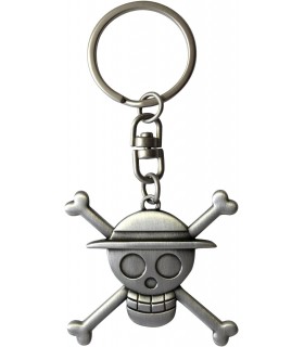 Llavero 3D Calavera Tripulación Sombrero De Paja One Piece Metal
